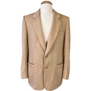 Camel Hair Vintage 1970s Hudson’s Bay Blazer Jacket Coat Men’s m medium tan 42